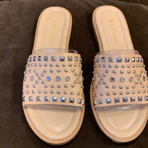 Enzo Angiolini  studded slide sandals 7.5
